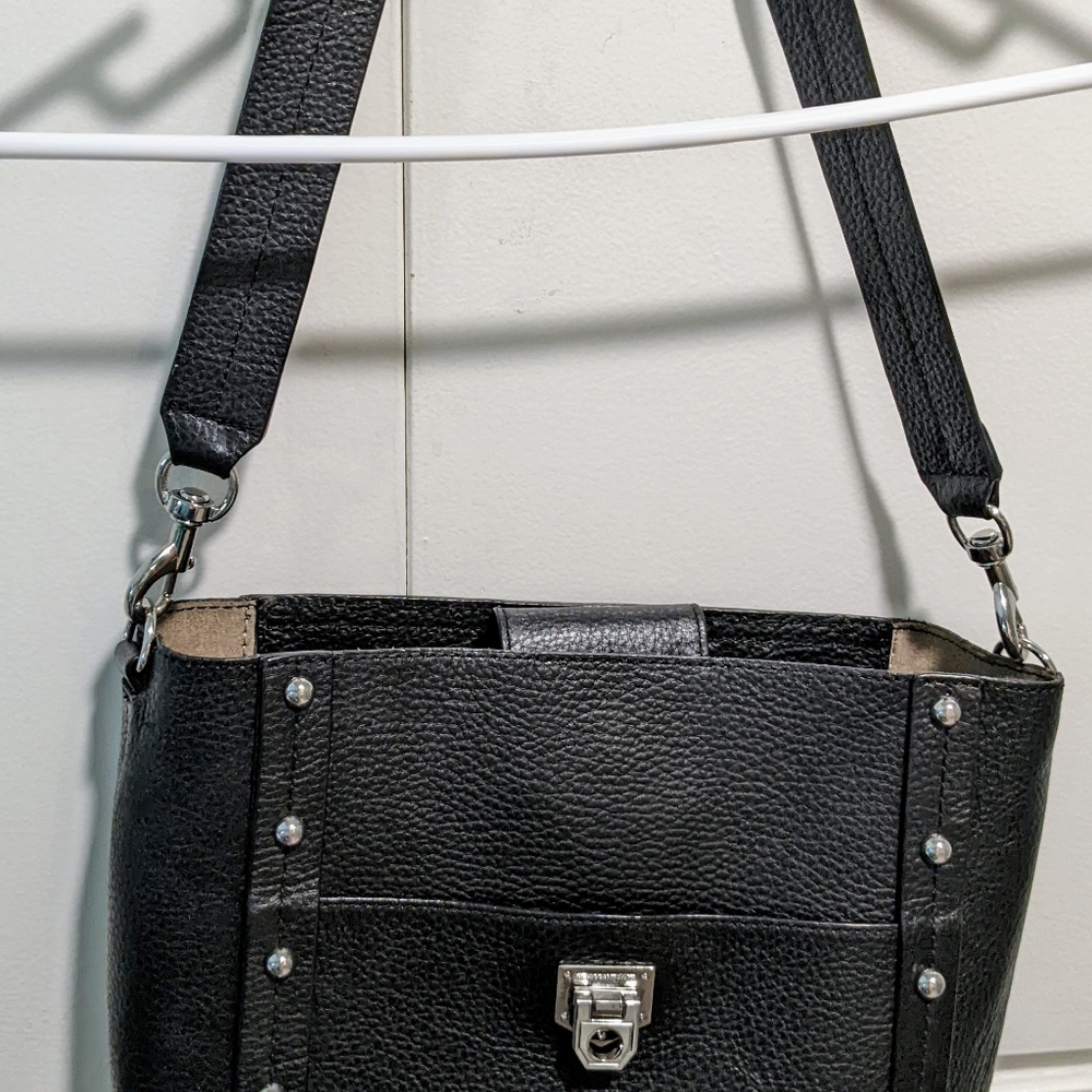 Rebecca Minkoff Madison Black Leather Hobo Bag